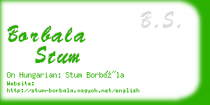 borbala stum business card